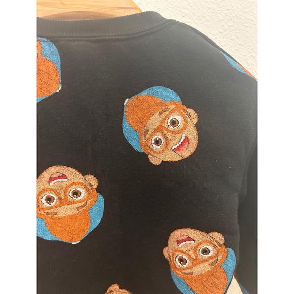 Blippi Black Long Sleeve Crewneck Sweatshirt Kids 3T Character Print - Picture 6 of 6